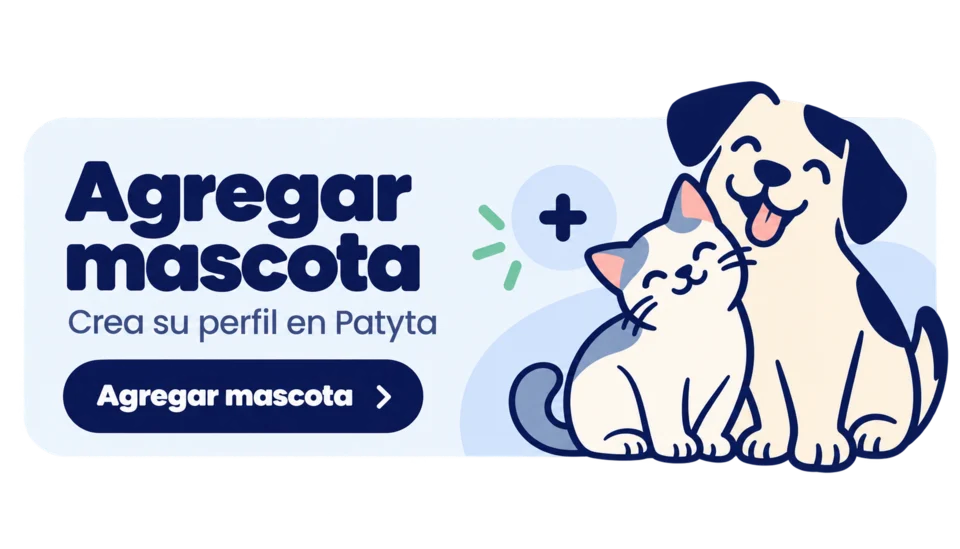 Agregar mascota. Crea su perfil en Patyta.